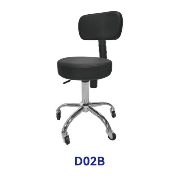 Round Stool with Backrest