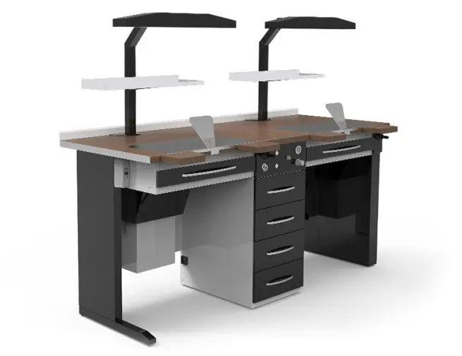 TWO-PERSON DENTAL TECHNICIAN TABLE (