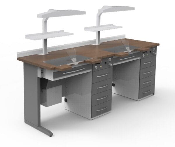TWO-PERSON DENTAL TECHNICIAN TABLE