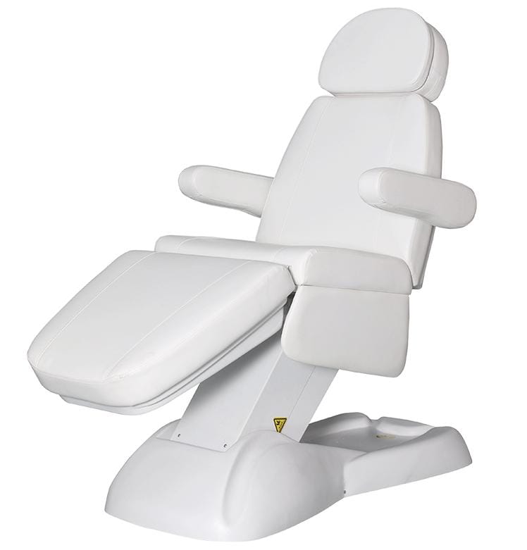 Derma Chair D04W white 3-motor dermatology chair for aesthetic and medical clinics Dubai