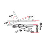 physiotherapy and examination bed dimensions