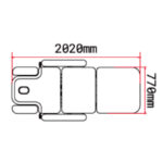 Examination bed 2241C dimensions
