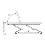 Examination bed NGO 2L dimensions