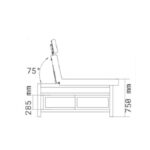 wooden massage bed adjustable backrest