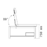 wooden massage bed dimensions