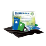 black dental rubber dam sheet - mint flavor