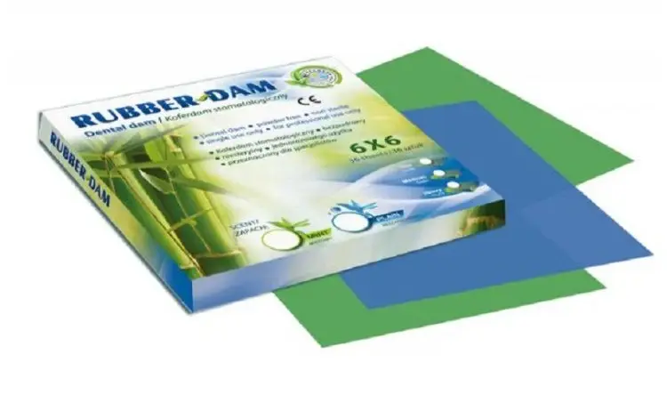 Professional Dental Rubber Dam - mint flavor, green color