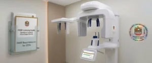 Medical imaging room featuring equipment compliant with FANR License UAE requirements.